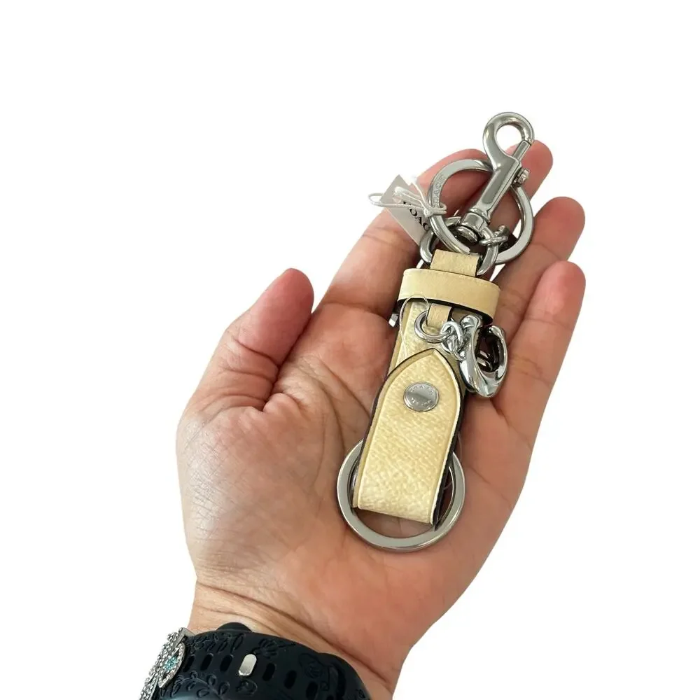 Coach Trigger Snap Bag Charm In Signature Canvas